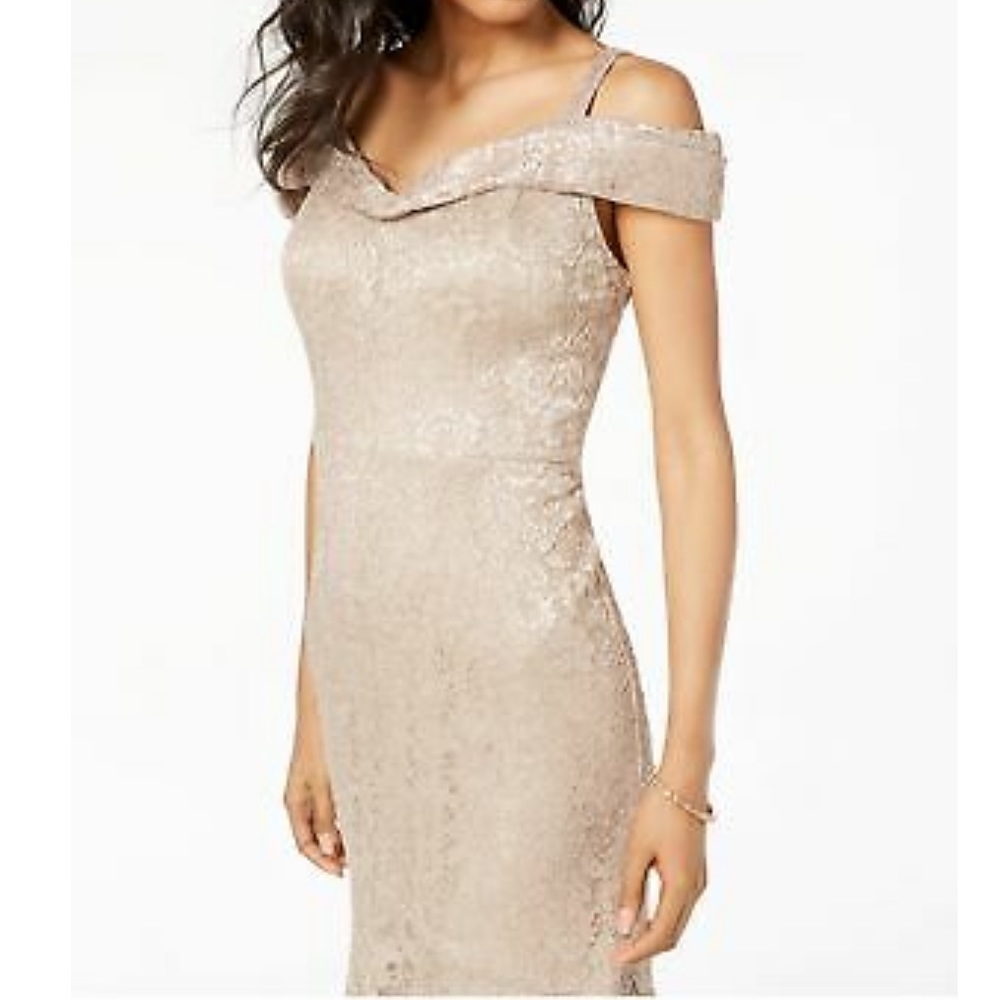 R&M RICHARDS Mocha Sleeveless Below The Knee